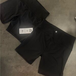 RBX 2 Pack Active High Rise Biker/Yoga Shorts Black Size M